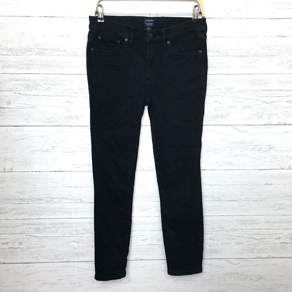 J. Crew Women's Black Skinny Jeans 8" Mid Rise Stretch size 27 length 27"